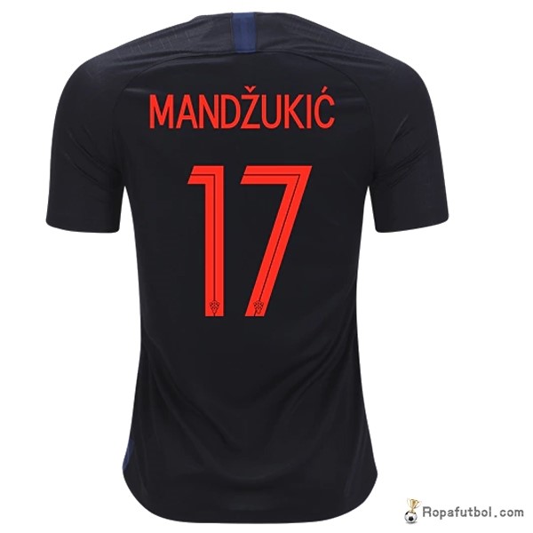 Camiseta Croatia Replica Segunda Ropa Mandzukic 2018 Azul